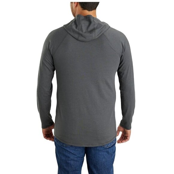 Carhartt Force Relaxed Fit Carbon Heather Lightweight Hoodie Size 2XLT - Picture 4 of 9